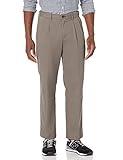 Amazon Essentials Men's Classic-Fit Wrinkle-Resistant Pleated Chino Pant (Available in Big & Tall), Taupe, 30W x 29L