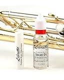 Libretto Brass Lubricant Bundle, Set of 2, 1 oz Valve Oil + 0.16 oz Slide Grease – Odorless, Pure, Materials from Japan, Special-blended Formula, for Trumpet, French Horn, Tuba, Low Brass Instruments