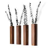 Sawoake Wooden Wall Planter Set of 4 - Modern Home Decor for Living Room, Bedroom, Bathroom - Walnut Finish Planter for Dried Flowers, Faux Greenery, Indoor Plants