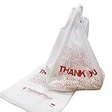 TashiBox 308 Ct plastic bags/Shopping Bags/Thank You Bags/Reusable and Disposable Grocery Bag - Measures 11.5" X 6.25" X 21", 15mic, 0.6 Mil
