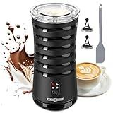 Paris Rhône Milk Frother, 4-in-1 Milk Steamer and Frother, Hot & Cold Foam Milk Warmer with Temperature Control, Auto Shut-Off Frother for Coffee, Latte, Cappuccino, Macchiato