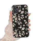 Zrutru Cute Floral Phone Case for Motorola Moto G Power 5G 2023 6.5",White Flower Print Cartoon Kawaii Pattern Aesthetic Design Cases Soft Silicone TPU Slim Protective Bumper Black Phone Cover