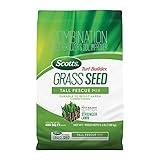 Scotts Turf Builder Grass Seed Tall Fescue Mix Durable to Resist Harsh Conditions with Root-Building Nutrition, 2.4 lb.