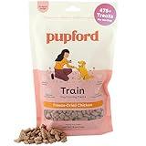 Pupford Freeze Dried Training Treats for Dogs & Puppies, 475+ Two Ingredient Bites (Chicken, 4 oz)