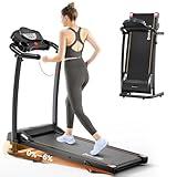 YUEJIQI Treadmills for Home, 3.0HP Folding Treadmill with Incline, Small Space Portable Running Machine, 240 Lbs Capacity with 12 Preset PROG, LED Display, Speaker and Cup Holder