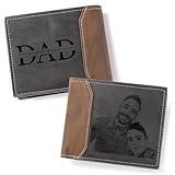 Easycosy Custom Wallet for Men Personalized Photo Wallet Engraved Customized Picture Gifts for Him, Boyfriend Husband Dad Father Christmas Anniversary Birthday Gifts Style 8