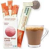 Alpine Start Instant Dirty Chai Latte, Coffee Blended with Traditional Chai Spices, Black Tea and Soy Milk, Vegan and Dairy Free (0.70 Oz) Pack of 5
