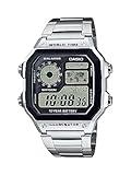 Casio Men's Classic Stainless Steel Japanese-Quartz Stainless-Steel Strap, Silver, 21 Casual Watch (Model: AE1200WHD-1A)