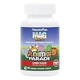 NaturesPlus Animal Parade Source of Life Sugar-Free MagKidz Children's Magnesium Supplement - Natural Cherry Flavor - 90 Count (Pack of 1) - Bone & Muscle Health Support - Gluten-Free
