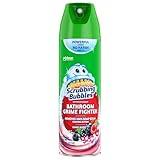 Scrubbing Bubbles Bathroom and Shower Cleaner Aerosol, Foaming Action Bathroom Grime Fighter Removing Soap Scum, Berry Burst Scent, 20oz