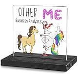 Funny Business Analyst Gifts for Women, Her, Fun Business Analyst Desk Decor, Gag Humorous Business Analyst Appreciation Thank You Gifts Decorative Signs Plaques WAB43
