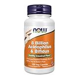 NOW Foods Supplements, 8 Billion Acidophilus & Bifidus, Dairy, Soy and Gluten Free, Strain Verified, 120 Veg Capsules