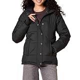 Amazon Essentials Women's Heavyweight Quilted Long-Sleeve Hooded Puffer Coat (Available in Plus Size), Black, X-Large