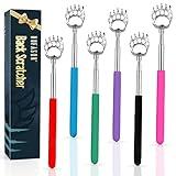 HOFASON 6 Pack Back Scratcher Fathers Day Dad Gifts, White Elephant Gifts for Adults, Stocking Stuffers for Men Women Teens, Prizes for Adults, Extendable Bulk Back Massager for Thanksgiving Birthday