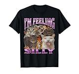 I'm Feeling Silly Funny Cat Meme Bootleg Graphic T-Shirt for Men Women