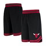 Ultra Game Mens Active Knit Training NBA Woven Team Logo Poly Mesh Basketball Shorts, Black, Large US