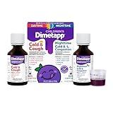 Dimetapp Children’s Day & Night, Cold & Cough, Nighttime Cold & Congestion Medicine, Antihistamine, Nasal Decongestant, Cough Suppressant, Relieves Nasal Congestion, Grape Flavor, (2) 4 Oz Bottles