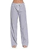CYZ Women's 100% Cotton Woven Poplin Sleep Pajama Pants,F22034,X-Large