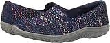 Skechers Women's Reggae Fest-Wicker-Engineered Knit Twin Gore Slip on (Willows) Loafer Flat, Navy, 8.5