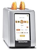 Revolution R270 High-Speed Touchscreen Toaster – 2-Slice Smart Toaster w/Patented InstaGLO Technology, Gluten-Free & Panini Sandwich Modes – Toast Bread, Bagels, Waffles, Tortillas – Brushed Platinum