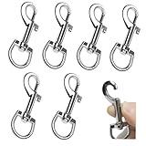 MCSDFN 6 Pcs Swivel Eye Bolt Snap Hooks 3.2 Inch Stainless Steel Single Ended Flag Clips Trigger Bolt Hooks Swivel Snaps for Diving, Pet Leash, Key Chain, Flag, Clothes Line
