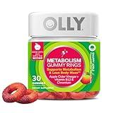 OLLY Metabolism Gummy Rings, Apple Cider Vinegar, Vitamin B12, Chromium, Energy and Digestive Health, Chewable Supplement, Apple Flavor - 30 Count