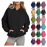 JiXiang Hoodie Women Y2k Cozy Pullover Tops with Pocket Long Sleeve Cropped Sweatshirt 2025 Oversized Soft Fall Cute Clothes