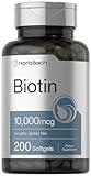 Horbaach Biotin 10000 mcg | 200 Softgels | Vitamin B7 Supplement | Non-GMO & Gluten Free