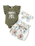 KISSB Newborn Baby Girl Clothes Daddys Girl Outfits Set Infant Girl Fathers Day Clothing