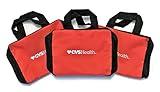 Red and Black First Aid Bags - Build Personal First Aid Kit, Zippered Pouches, Labeled Net Pockets, Pack of 3 Bags
