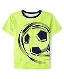 The Children's Place,Boys,Short Sleeve Crew Neck T-Shirts,Lime Soccer Ball,Large