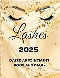 2025 Lashes Dated Appointment Book And Diary: Monday To Sunday Booking Slots From 7am To 8.45pm, Every 15 Minutes: A4, Luxury Gold Silk And Snow ... Salons, Home Business, Great Gift Idea