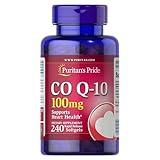 Puritan's Pride Coenzyme CoQ10 100mg, Dietary Supplement for Heart Health, Blood Pressure, Oral Gum Health, and Healthy Aging Support, 60 Day Supply, 240 Rapid Release Softgels