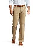 Dockers Men's Straight Fit Signature Lux Cotton Stretch Pant, New British Khaki, 34W x 32L