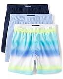 The Children's Place,Baby-Boys,and Toddler Boys' Athletic Basketball Shorts,Bubbly Blue 3-Pack,4 Years
