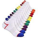 12 Pairs Boys Socks Ankle Athletic Sports Socks With Cushioned Sole For Big Little Kids