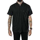 Barber Strong Barber Jacket, Men's Black, Hair Repellent, Lightweight and Breathable Vented Side Panels, Features Easy Hair Removal and 2-Way Zipper Closure, 5X, Great for Pet Grooming