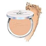 IT Cosmetics CC+ Airbrush Perfecting Powder Foundation - Buildable Full Coverage Of Pores & Dark Spots - Hydrating Face Makeup with Hydrolyzed Collagen & Niacinamide - Medium - 0.33 Oz