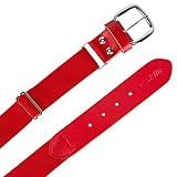 Franklin Sports Youth Baseball Belt - Red Kids Belt for Teeball, Baseball + Softball - Boys + Girls Adjustable Youth Belt for Baseball + Softball Pants, 22" - 42"