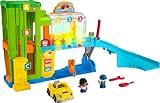 Fisher-Price Little People Toddler Toy Light-Up Learning Garage Playset with Smart Stages, Car & Ramp for Pretend Play Kids Ages 1+ Years