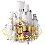 【Water Ripple】A-LUGEI 𝟵" Makeup Organizer Countertop,【𝟯𝟲𝟬°Rotating】 Perfume Organizer, Bathroom Organizer and Storage, Skincare Organizer, Lazy Susan Organizer for Vanity Cabinet Dresser Bathroom