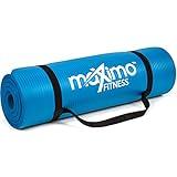 Maximo Fitness Exercise Mat - 183 cm x 60 cm Extra Thick Pilates, Gym, Stretching, and Yoga Mats for Women, Men, and Kids - Essential Home Gym Accessories, Blue