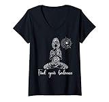 Womens Third Eye Yoga Mandala Spirituality Meditation Namaste V-Neck T-Shirt