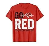 Go Red For Women American Heart Disease Month Awareness T-Shirt