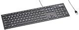 Amazon Basics Wired Keyboard, Full-Sized, QWERTY Layout, Black