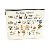 Cute Texas State Souvenirs Gifts Makeup Bag Texas Themed Gifts for Women Her Sister Daughter Mom Friends Coworkers Aunt Niece Friendship Birthday Christmas