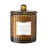 LA JOLIE MUSE Sahara Amber Candles for Home Scented, Candles Gifts for Women & Men, Luxury Glass Jar Candles, Natural Soy Candles, 75 Hours Long Burning, 10 oz