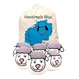 Wool Dryer Balls Organic Felt 6 Pack Laundry Fabric Softener, Extra Large Reusable Handmade Natural Sheep Wool Lint Wrinkle Free Anti Static Baby Safe (Sheep)