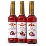 La Fe Red Wine Cooking 25.4floz - 3 Pack - Vino Tinto Para Cocinar - Non Alcoholic Sweet Wine