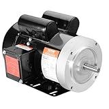 VEVOR 1.5HP Electric Motor 3450 RPM, AC 115V/230V, 56C Frame, Air Compressor Motor Single Phase, 5/8" Keyed Shaft, CW/CCW Rotation for General Equipment and Agricultural Machinery